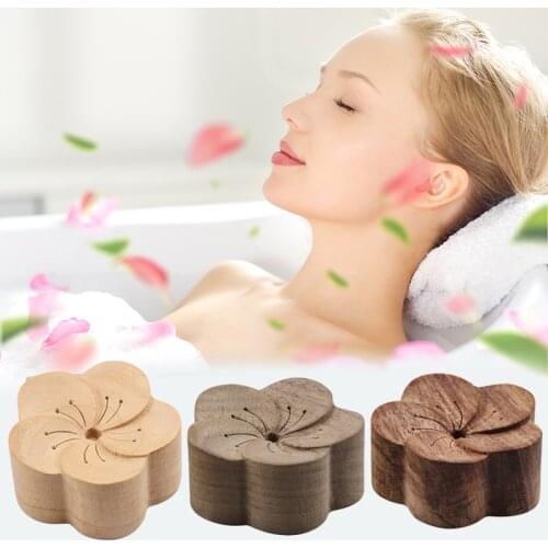 Essential Oil Aromatherapy Diffuser Flower Shape Wood Diffuser Eco-Friendly Fragrance Diffused Wood Refreshing Health Sleep Aid