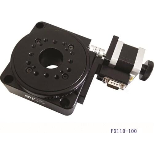 Electric Rotating Machine Optical Rotating Platform Motorized Rotation Stage 100MM Bearing Scale PX110-100 Y