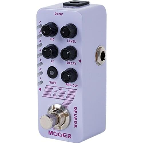 Mooer R7 Digital Reverb Guitar Effect Pedal 7 Classic Reverb Effects "Trail On" Function Buffer Bypass New Micro Series