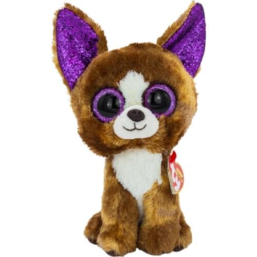 New 15CM Ty Big Eye Beanie Plush Doll Stuffed Toys Brown chihuahua Soft Collectible Doll Toy Boy Girl Birthday Gift