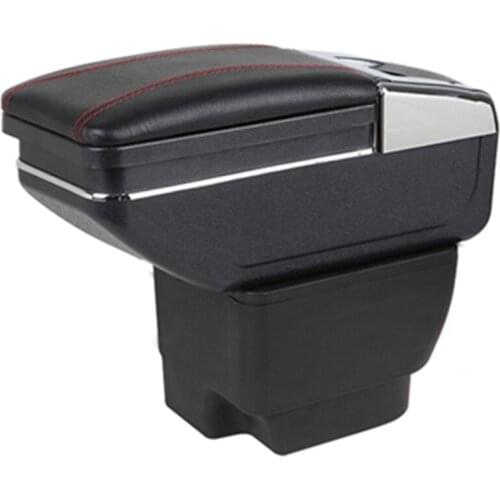 Armrest Box Car Center Storage Box With Cup Holder Ashtray Stowing Tidying Arm Rest Rotatable For mazda 2 Hatchback Car-styling