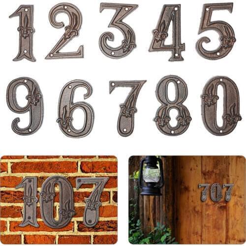 Retro Extra Large 3D 0-9 House Number DIY Hotel Home Door Symbols Address Plaque Sign Sticker