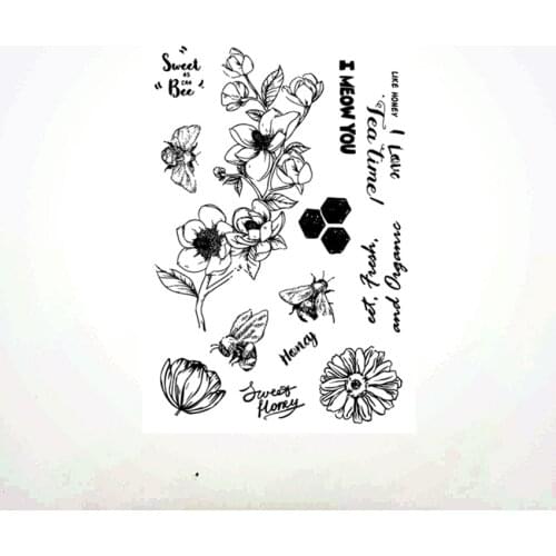 11x16CM Magnolia Flower Transparent Seal Clear Stamps Silicone Seal Roller Stamps DIY Scrapbook Album / Card Christmas Wedding