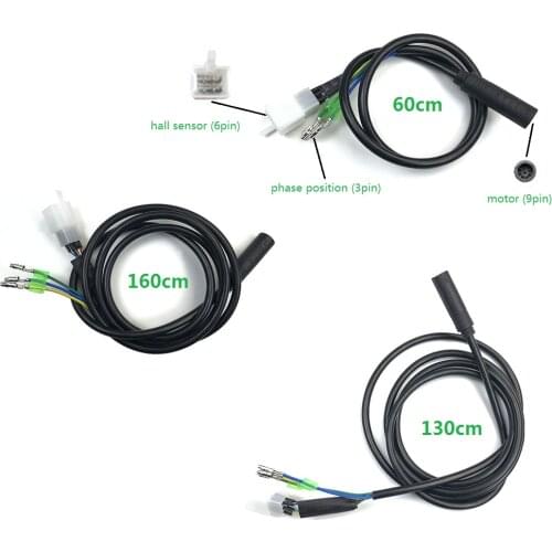 SOMEDAY Motor Adapte Cable Motor Extension Cable 9 Pin Waterproof Plug for 250W/350W/500W Electric Bicycle Conversion Kit