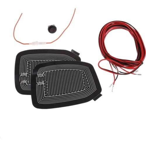 1Set Universal Quick Warm 12V Car Side Mirror Glass Heater Heated Defogger Pad Mat