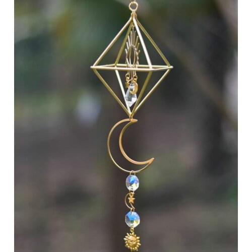 Witchy Crystal Suncatcher, Window Decor, Mystical Decor, Crystal Hanging Suncatcher