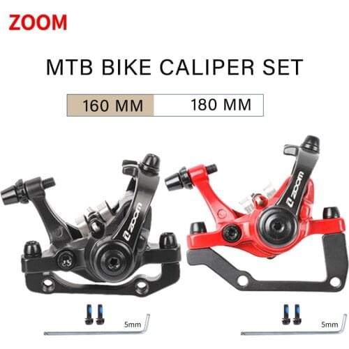ZOOM DB680 MTB Bike Line Pulling Mechanical Disc Brake 160 180 MM Calipers Set BMX Scooter Front Rear Mountain Bicycle Parts