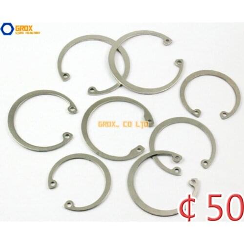 10 Pieces 50mm 304 Stainless Steel Internal Circlip Snap Retaining Ring