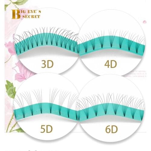 12 Lines Pre-Pinched Individual lash Extension Promade Pre Made Volume Fans Faux Mink Professional Volume Supplies