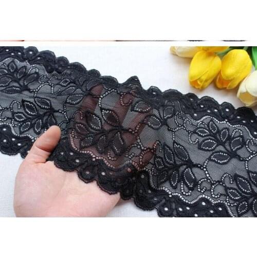15cm White/Black Top Quality Elastic Lace Trim Ribbon Fabric DIY Crafts Sewing Suppies Decoration Accessories