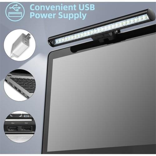 26cm Computer Screen USB Hanging Light LED Desk Lamps Laptop LCD Monitor Eye Protection Dimming Clip Light Study Reading Lamp