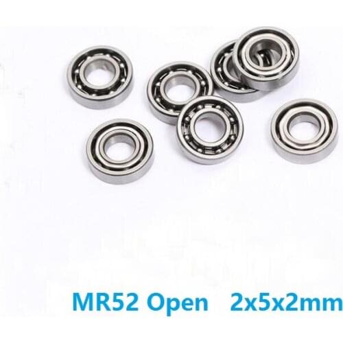 50pcs/100pcs/500pcs MR52 Open Type 2x5x2mm Miniature deep groove ball bearing 2*5*2mm