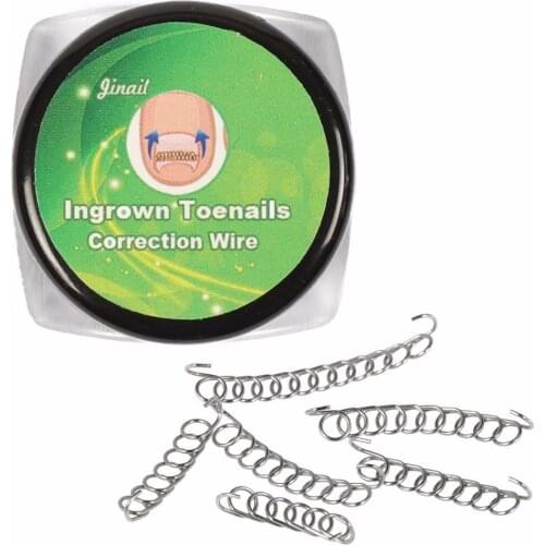 6pcs/box Ingrown Toe Nail Correction Wire Fixer Pedicure Recover Straightening Clip