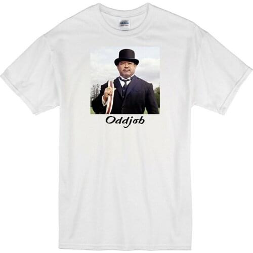 "ODDJOB" HAROLD SAKATA GOLDFINGER JAMES BOND 007 MOVIE WHITE T-SHIRT