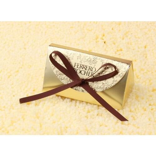 Free Shipping 50 X Ferrero Rocher Candy Box Wedding Favors Birthday Party Supply Sweet Chocolate Gift Box