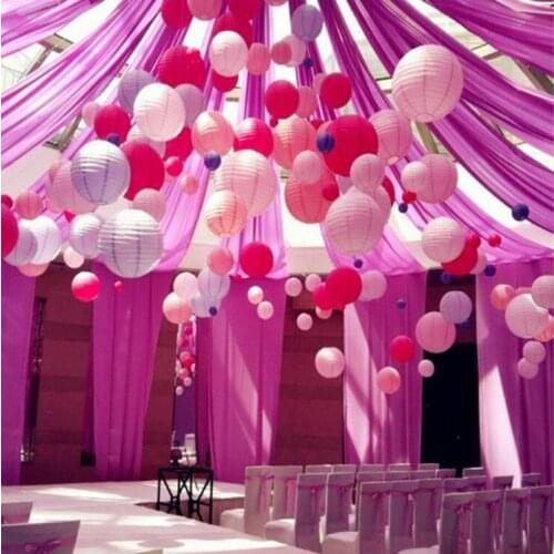 Free shipping 8''(20cm) Pink Chinese paper lanterns home and party decoration wedding decoration 28 colors wedding round lantern