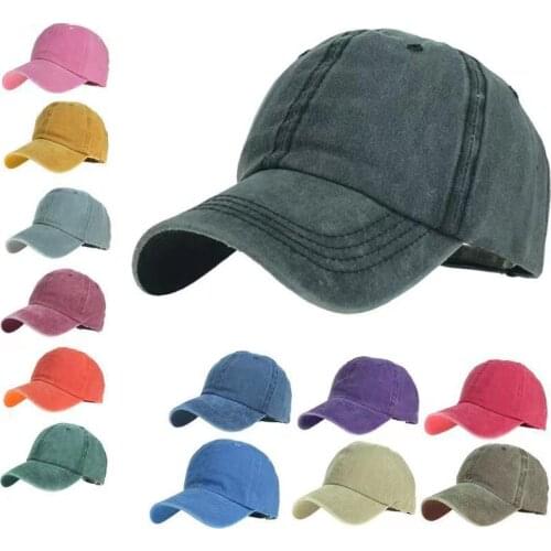 Womens Mens Washed Cotton Unisex Solid Color Leisure Adjustable Baseball Hat Outdoor Truck Drivers Smooth Plate Snap Hat 2021