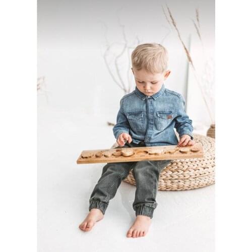 Montessori Wooden Toys Solar System Jigsaw Puzzle Wood Jigsaw Earth Sun Stars Astornomy IQ Game Creative Children Toy For Kids P