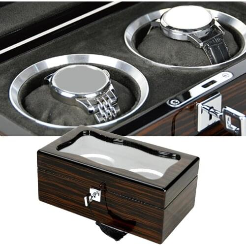 Rosewood Wooden Mechanical Watch Display Case Glass Sunroof Jewelry Storage Box Premium