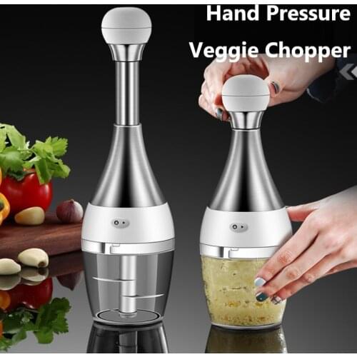Stainless Steel Garlic Masher Anti-rust Meat Grinder Manual Food Crusher Kitchen Garlic Crushed Ginge Durable Meat Chopper