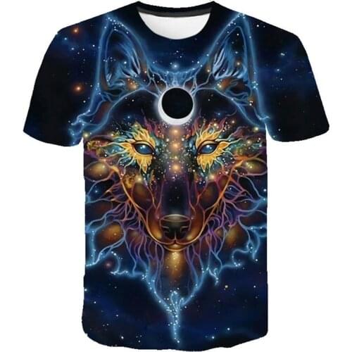 Wolf Graphic T Shirts Tee Men Clothing Animal Camisetas Tops Ropa Hombre Streetwear Camisa Masculina Verano Roupas Koszulki