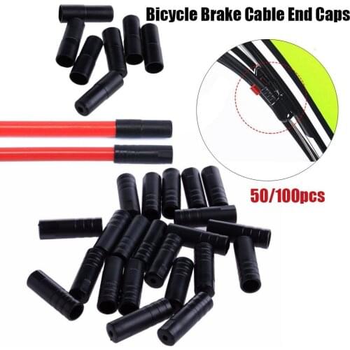 Quality Black Line Pipe Tool MTB Bike Accessories Bicycle Brake Gear Caps Tips Crimps Outer Cable Cover Shift/Brake Cap