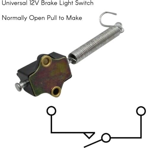 KKMOON Universal 12V Motorcycle Rear Hollow Bolt Brake Light Switch Normally Open Pull to Make auto product