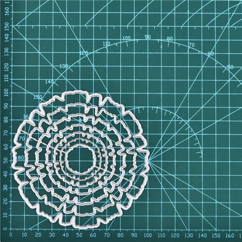 YaMinSanNiO Nested Flower Frame Metal Cutting Dies Round Stencil for DIY Scrapbooking Paper/photo Cards Embossing Dies New 2019