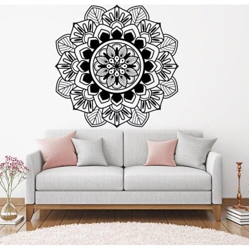 Mandala Wall Decal Vinyl Sticker Namaste Art Indian Ornament Decor for Home Housewares Living Yoga Room Bedroom Decor