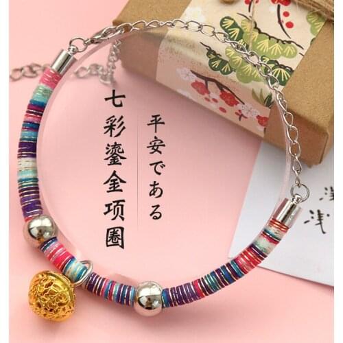 New Colorful Auspicious Pet Collar Cat Bell Collar Pet Accessories Length Adjustable Multiple Options