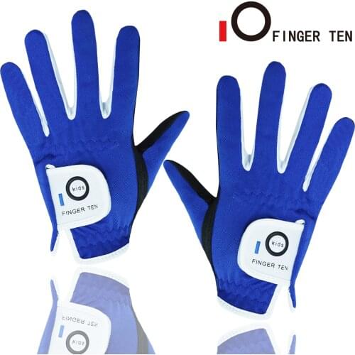 Kids Golf Gloves Junior Boy Girl Value 2 Pack Left Hand Right Lh Rh Rain Grip Hot Wet Durable Fit Age 2-10 Years Golf Gloves