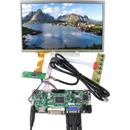 HD MI DVI VGA Audio LCD Controller Board 10.1" 1366x768 LCD Screen With Capacitive Touch Panel