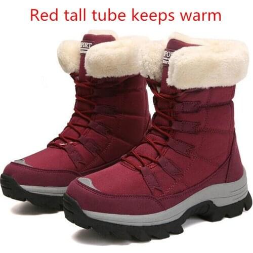Plush Warm Winter Womens Shoes; Soft-soled High-top Thickened Womens Boots, Lightweight Non-slip Platform Sneakers Mujer
