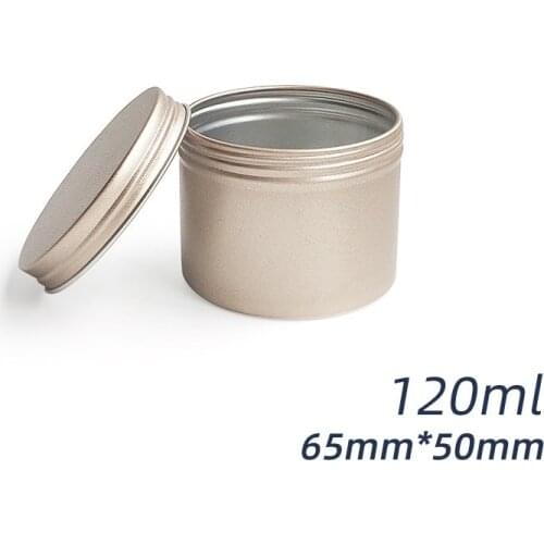 WincoPack 120ML 60x50mm Frosted Golden Color Tins Empty Tea aluminum box Cosmetic Container cream aluminum cans in stock