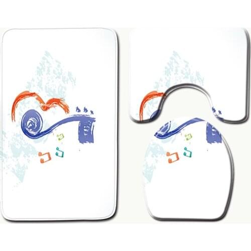 Zeegle Flannel Bathroom Bath Mats Anti Slip Toilet Rug Set Home Decor Non-slip Shower Room Floor Mats Absorbent Bath Rugs