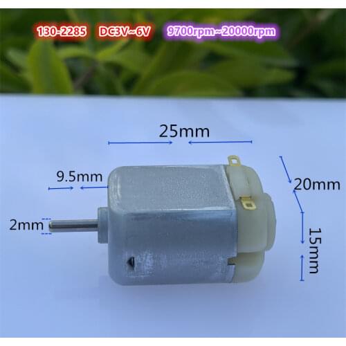 Brand new Mabuchi 130 micro DC motor 3V 5V 6V metal brush motor 130-14150 20mm toy motor