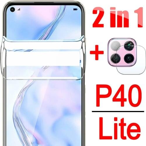 2 in 1 200D Hydrogel soft Film For huawei p40 lite p40pro p40 light p 40 Pro 40lite 40pro camera lens screen protector not glas