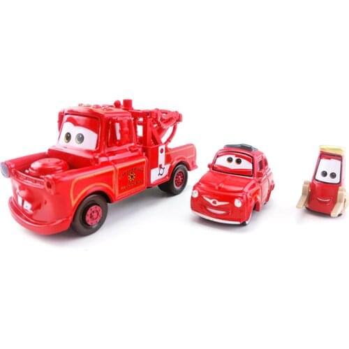 3pcs Disney Pixar Cars Diecast Rare Fire Control Mater/Luigi/Guido Diecast Cars 1:55 Disney Toy Great Collection Kid Best Gift