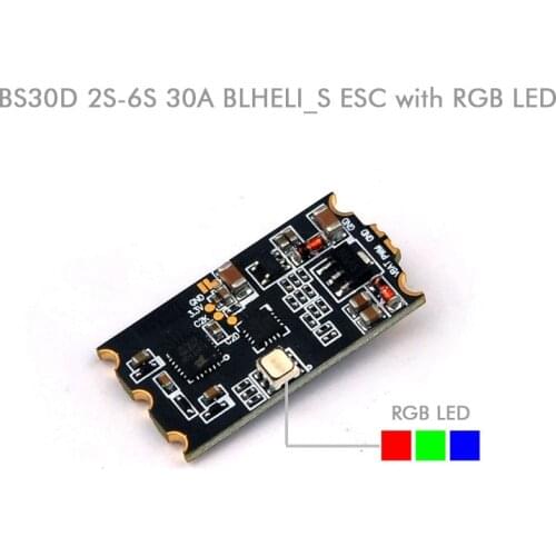 4PCS BS30D 30A BLEHLIS 2-6S Brushless ESC with RGB LED 30X15X6mm for RC FPV Racing Freestyle Drones Replacement DIY Parts