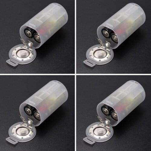 4pcs/lot 2xAA to D Size Battery Adapter Plastic AA to D Size Cool White Cell Battery Conversion Boxes for Battery Storage