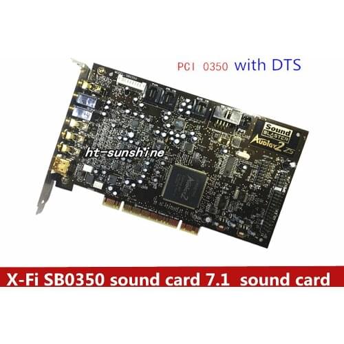 Used X-Fi SB0350 sound card 7.1 music game sound card,100% tested good