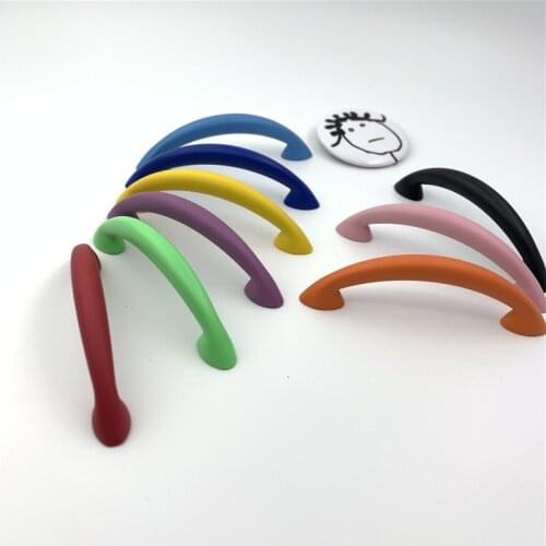 LCH Top Quality Rainbow Color Zinc Alloy Cabinet Knobs for Kids/ Children Room Candy Handle Surface Treatment