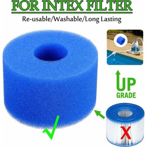 Reusable 3 Sizes Pool Filter Cleaning Equipment Foam Washable Sponge Cartridge Foam