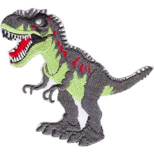 Fashion Jurassic Park Embroidered Dinosaur Patch for Clothing Applique Iron on Patches for Jeans DIY Accessories