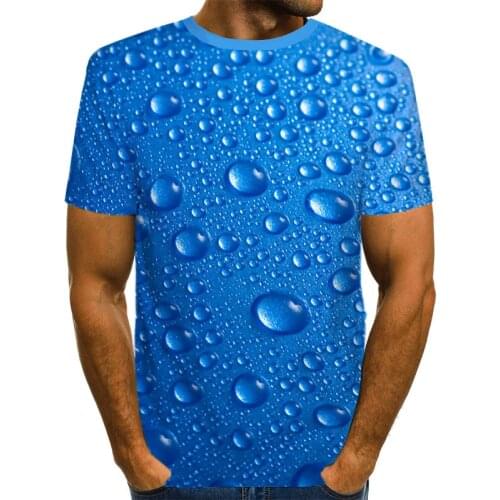 Trendy Fashion Summer Mens And Womens T-Shirts 3D Printed Fun Raindrops Easy To Dry Sportswear Casual T-Shirts