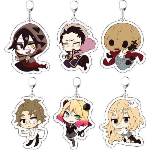 New Japan Anime Angels of Death Ray Keychain Satsuriku no Tenshi Character Pendants Zack Isaac Foster Acrylic Keyring Gift