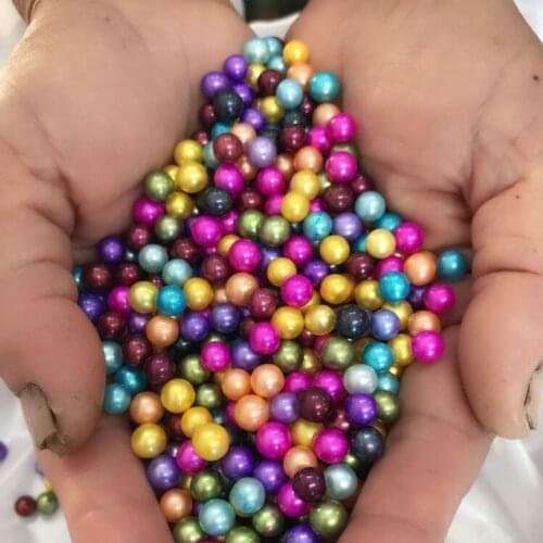 Hot Trendy Loose Pearl Round Pearl 6-8MM AAAA Colorful Akoya Pearl Beads 100pcs/Lot Colored Akoya Oyster Loose Pearls