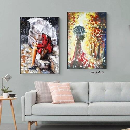 Настенные картины в гостиную ReachArts China At AliExpress