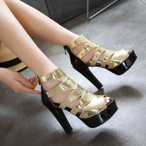 Women Fashion Open Toe Platform Sandals Fish Mouth Hollow Out Sandals High Shoe summer sandals women sandals high heels shoes