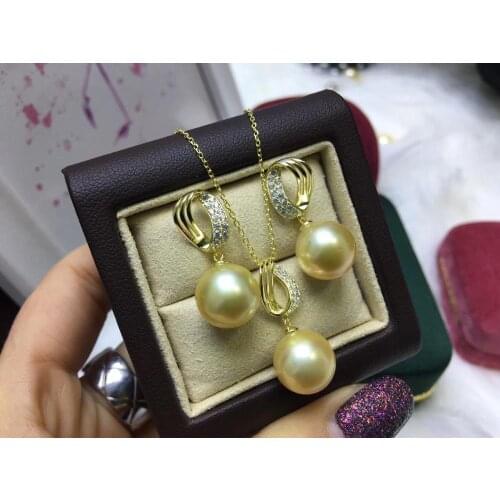 925 Sterling Silver Pendant Earrings Set Mounts Findings Beautiful Jewelry Set Parts Fittings for Pearls Corals Agate Beads